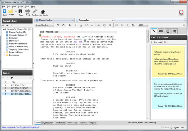 Celtx script writing software free download for mac